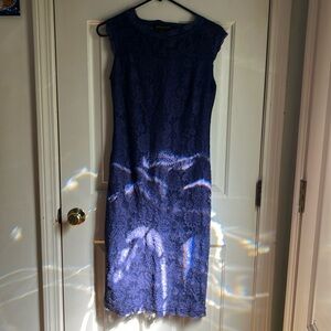 Stanzino blue lace women’s medium dress. GUC.